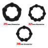 Beast Rings Lot de 3 mini cockrings souples Beaded Set Noirs